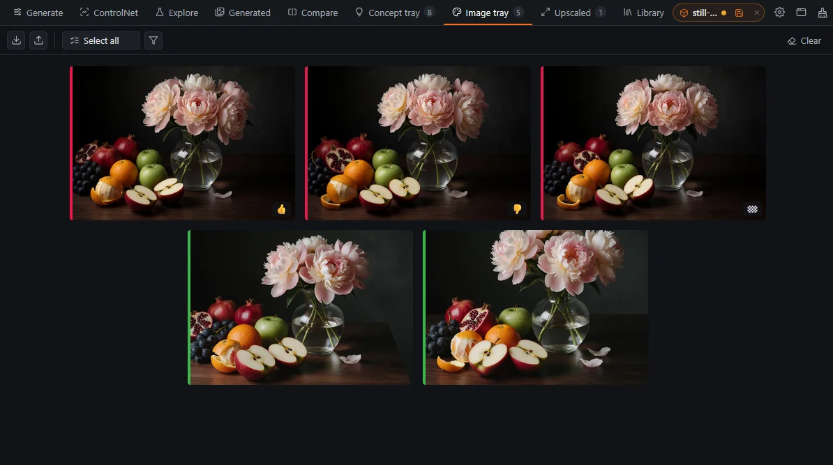 Image Bench Image tray tab