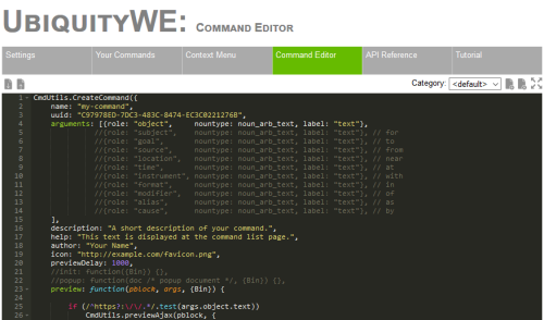 How to write ubiquity commands image